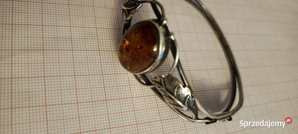 Bransoletka Bursztyn Vintage Rękodzieło podlaskie Białystok