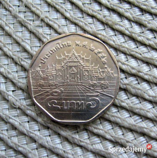 Tajlandia 5 Baht 2009r Ładna Kalisz