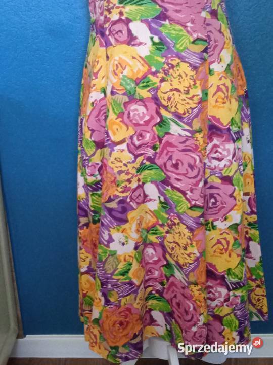 KOLOROWA LETNIA SUKIENECZKA ROZKLOSZOWANA r 40 Piła