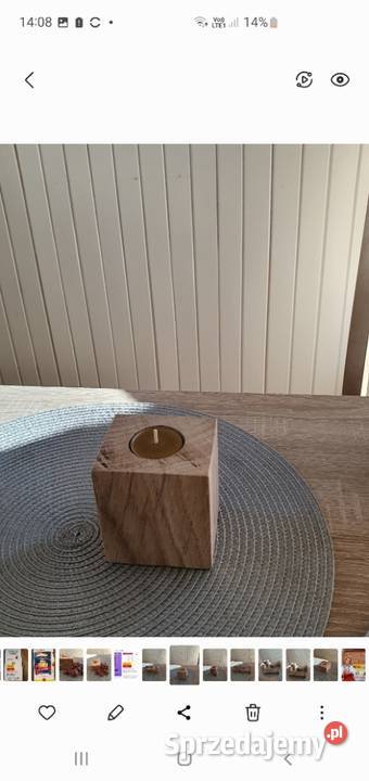 Świeczniki drewniane na tealighty