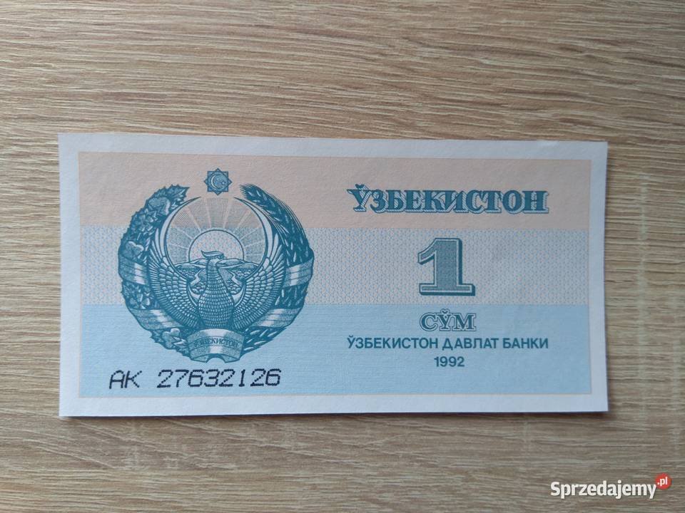 Banknot 1 sum Uzbekistan