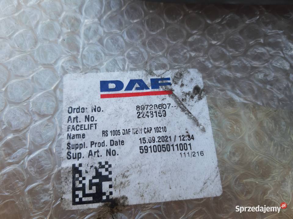 DAF XF XG XG LUSTERKO RAMPOWE 2248159 Bieleń