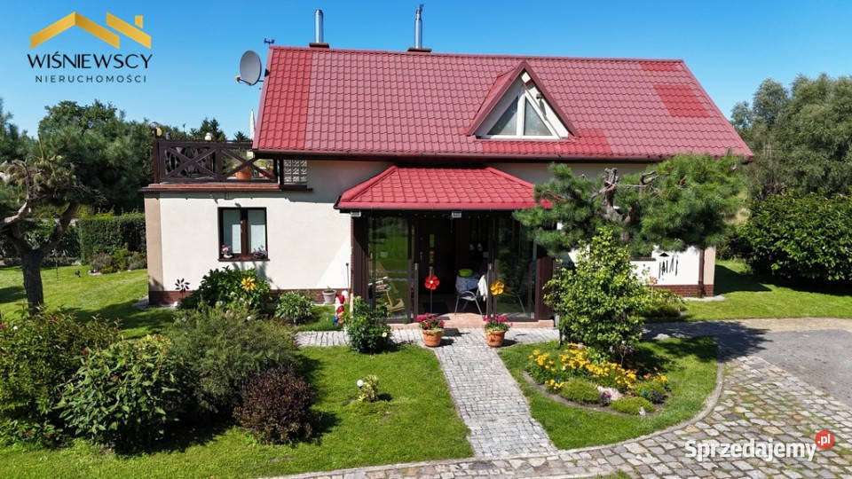 Dom rzeką Nogat 137 m niedaleko Elbląga gazowe