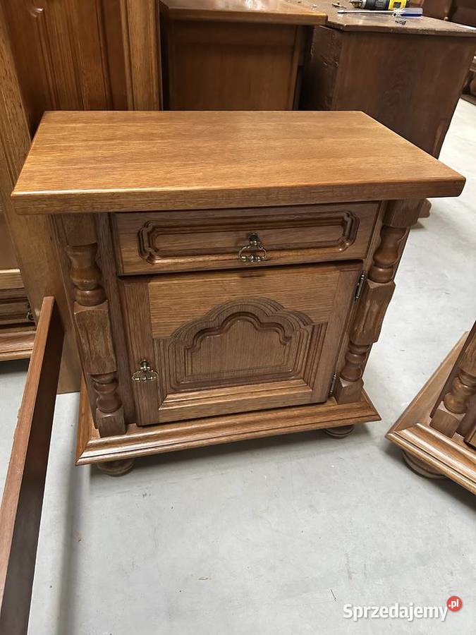 Dębowa sypialnia łóżko 180 szafki komoda szafa Sławoszewek