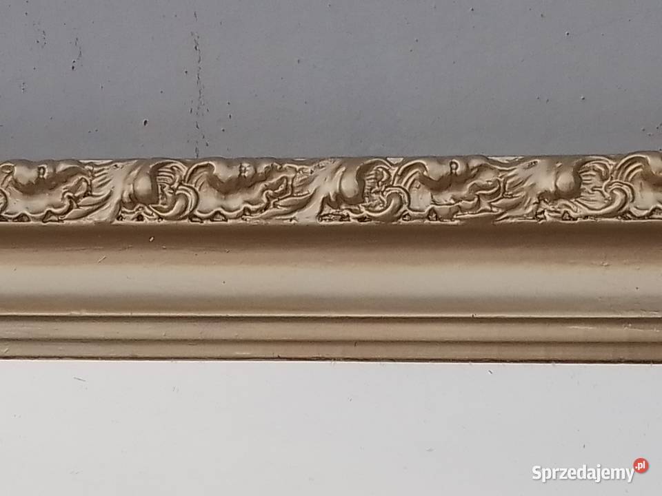 Piękne duże lustro w złotej ramie z okresu PRL śląskie Sosnowiec