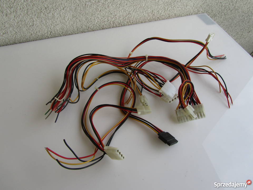Kable złącza zasilacza komputera stacjonarnego Elektronika Olecko