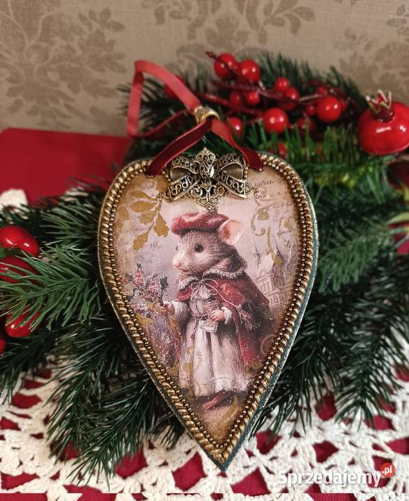 Zawieszka Serce Gwiazdka Boże Narodzenie podkarpackie