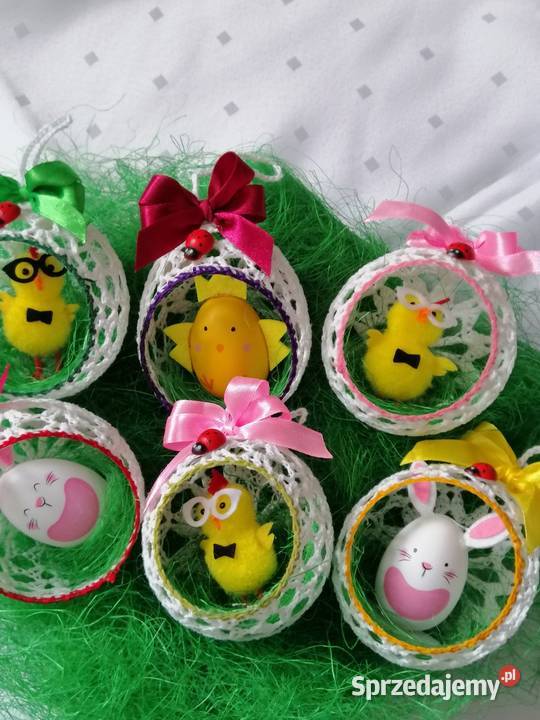 Kolorowe zawieszki wielkanocne w formie jajek