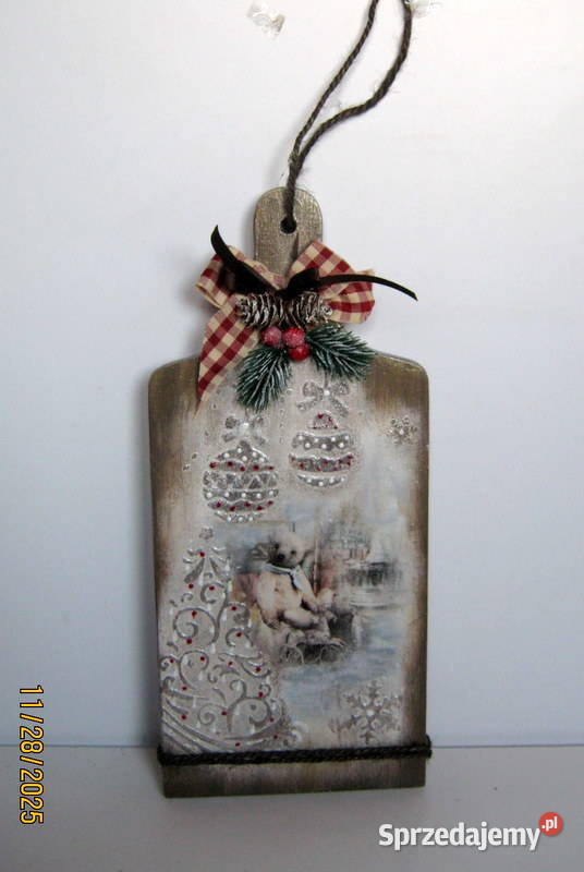 Deska świąteczna Misie rękodzieło Kraków sprzedam