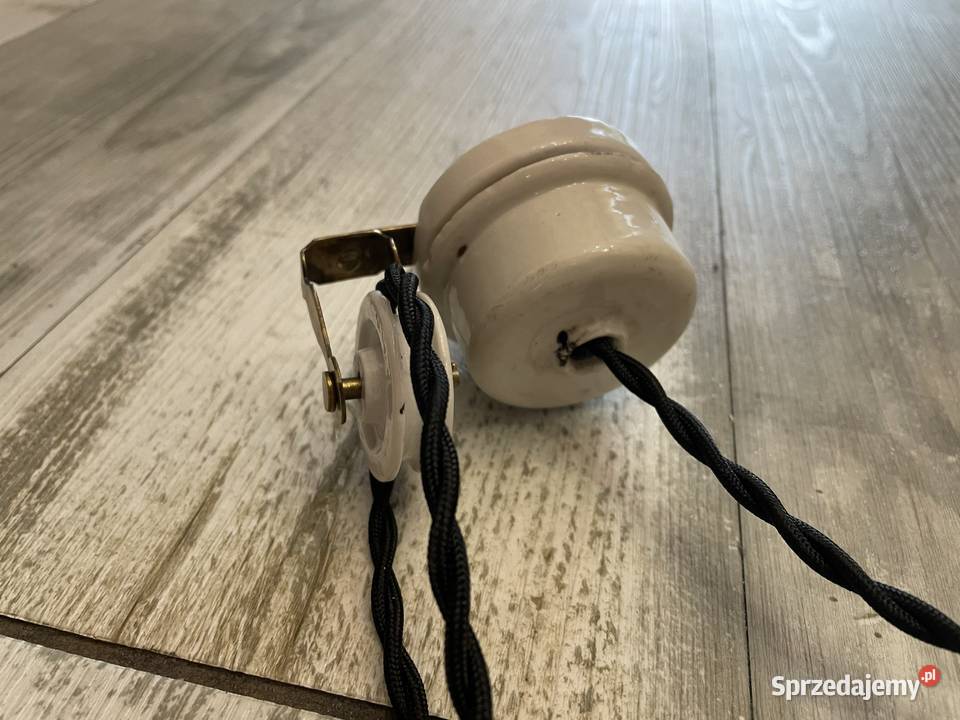 Stara lampa wisząca kuchenna z przeciwwagą Chudów