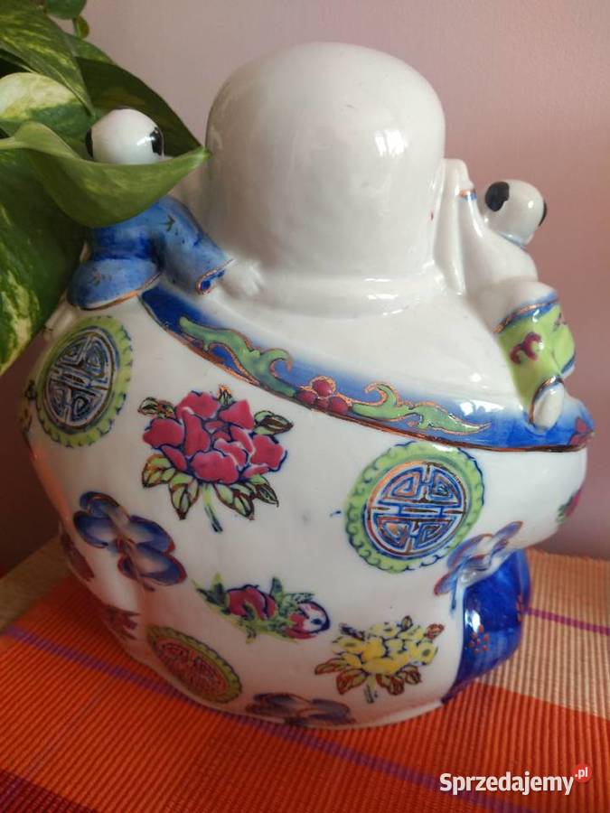 Uśmiechnięty Budda Figurka porcelanowa Chiny
