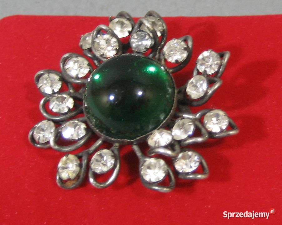 Piękna Stara Broszka Szkło Weneckie Katowice