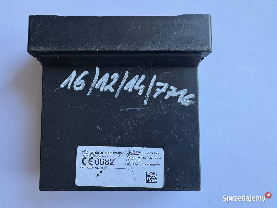 PEUGEOT 508 MODUŁ ECU STEROWNIK 9801695280 100 dolnośląskie Kłodzko