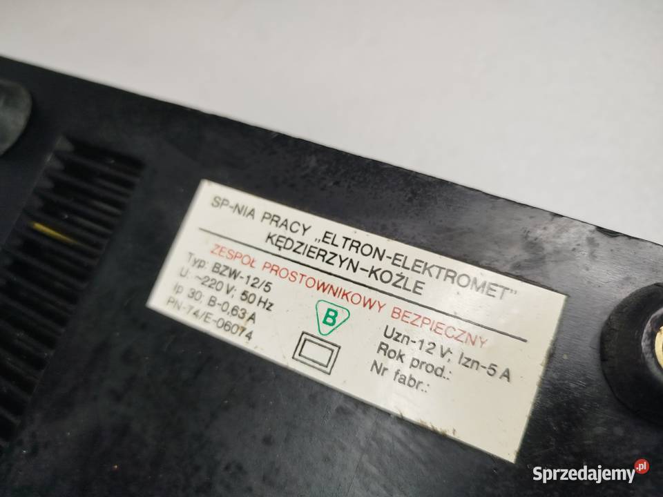 Zespół Prostownikowy Bezpieczny ELTRON 12V 5A łódzkie Zgierz