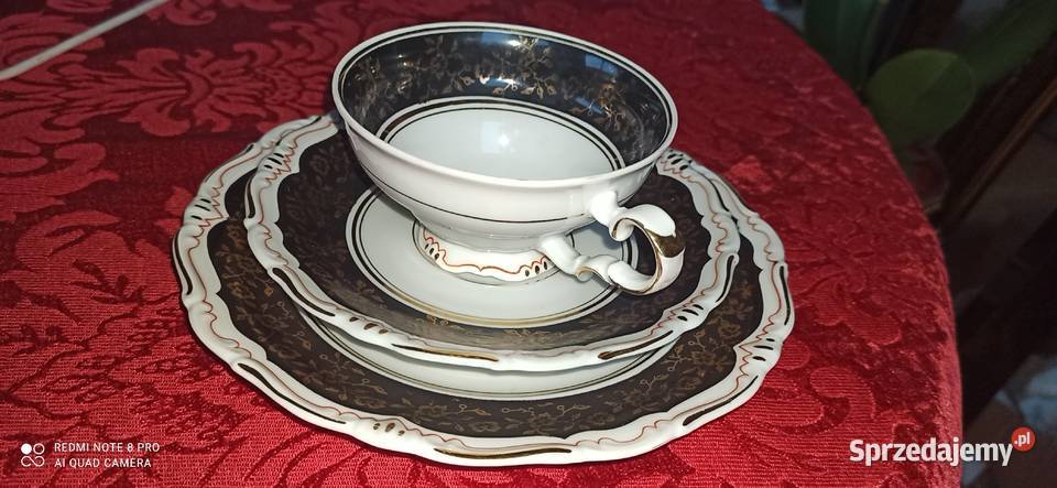 Filiżanka z talerzykiem deser Syg BG Kobalt Gdańsk