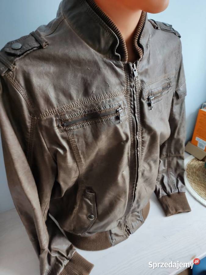 Kurtka pilotka RJ Rey Jay brązowa brązowy/beżowy