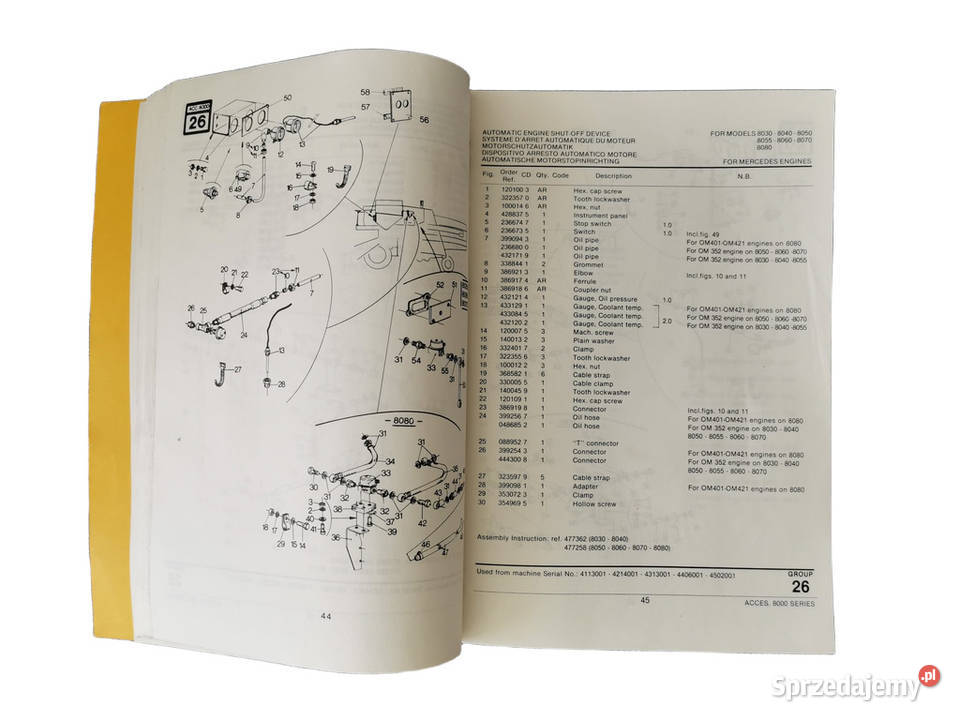 Katalog części zamiennych Holland seria 8000 Puławy