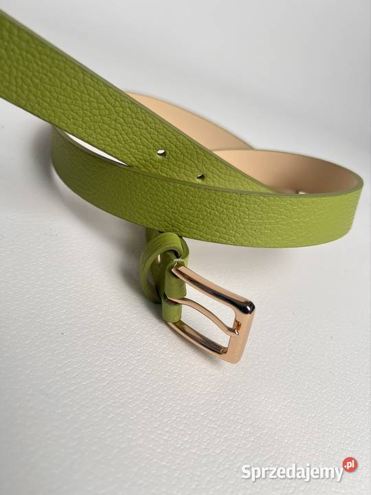 Pasek lupo zielony skóra