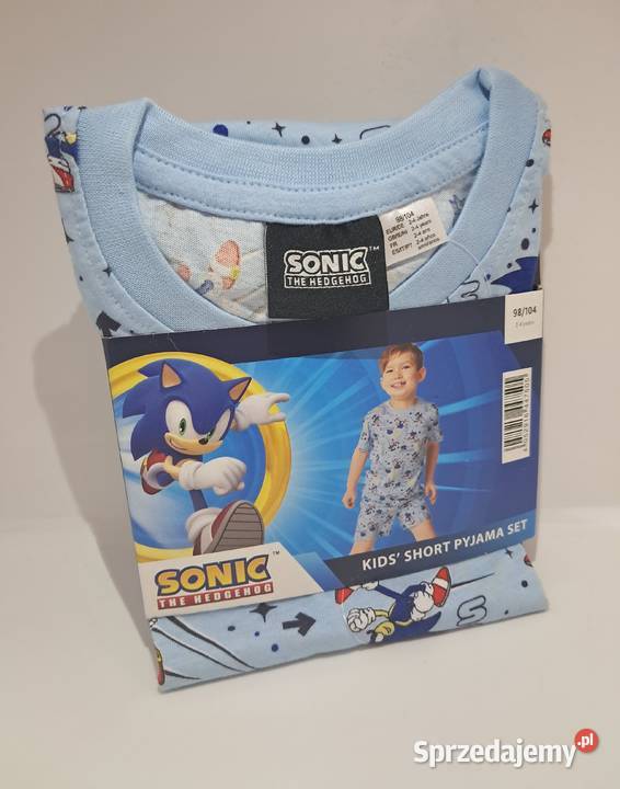 Piżama bawełniana Sonic z nadrukiem rozmiar 3 lata+ Wąsewo