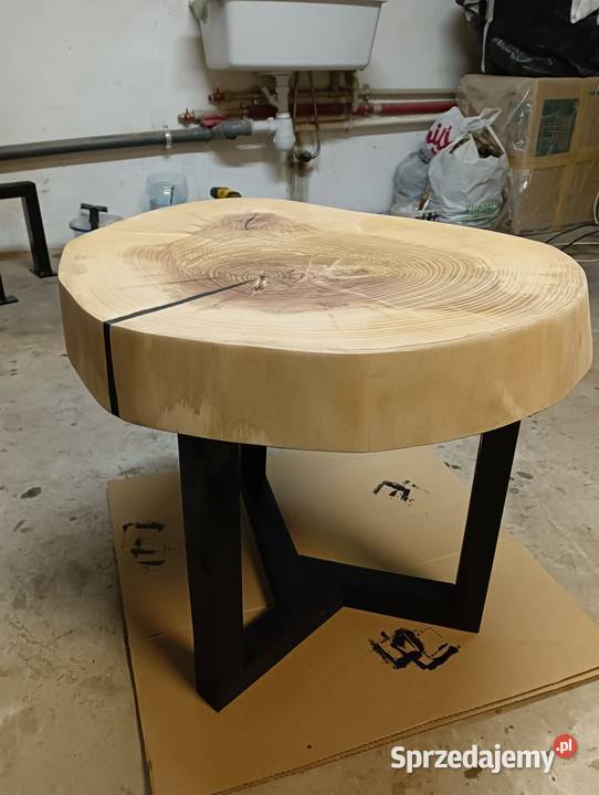 Stolik kawowy plaster olcha żywica epoksydowa lubelskie Werbkowice sprzedam