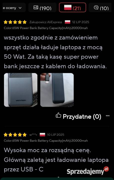 Powerbank 65 Wat 20000mAh Krosno