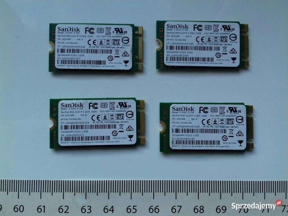 Dysk SSD 32GB M2 SATA SanDisk U110 2242 33V 035A kujawsko-pomorskie Bydgoszcz