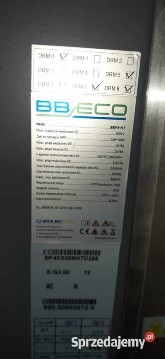 Sprzedam falownik 8kw BBECO Iwkowa