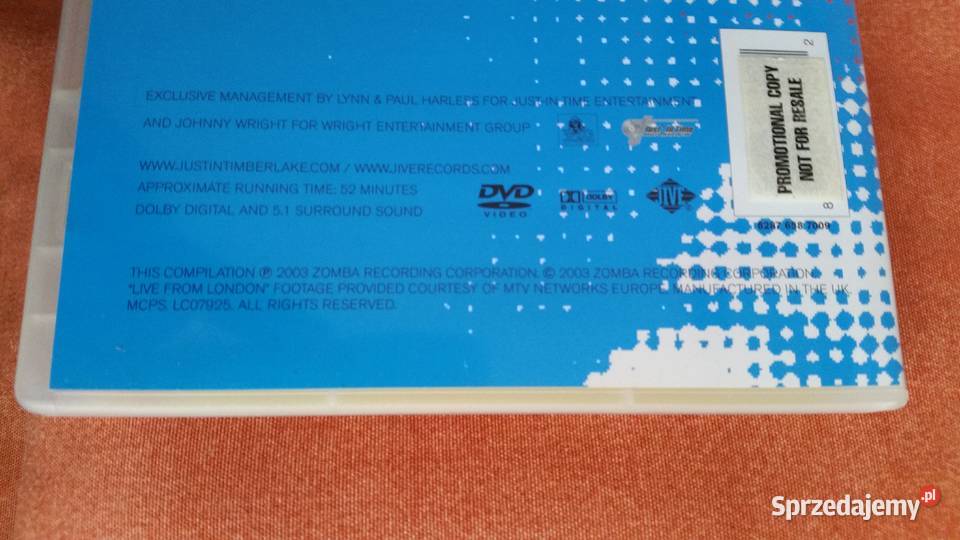 JUSTIN TIMBERLAKE LIVE FROM LONDON 2003 ZOMBA Puławy