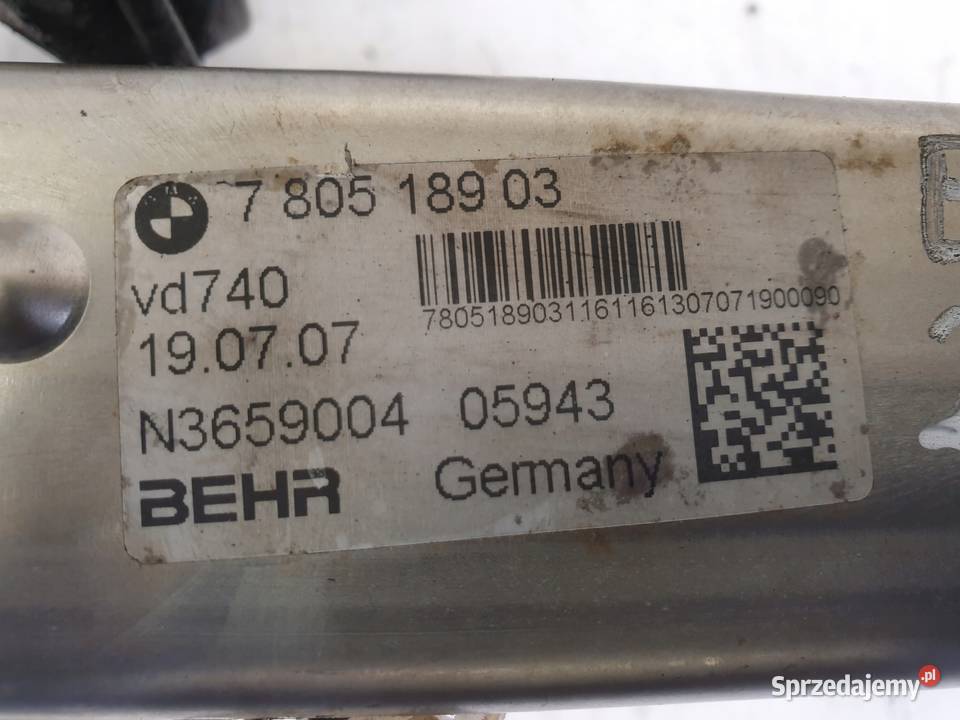 BMW E90 320D 20 D CHŁODNICA SPALIN ZAWÓR EGR Rudka