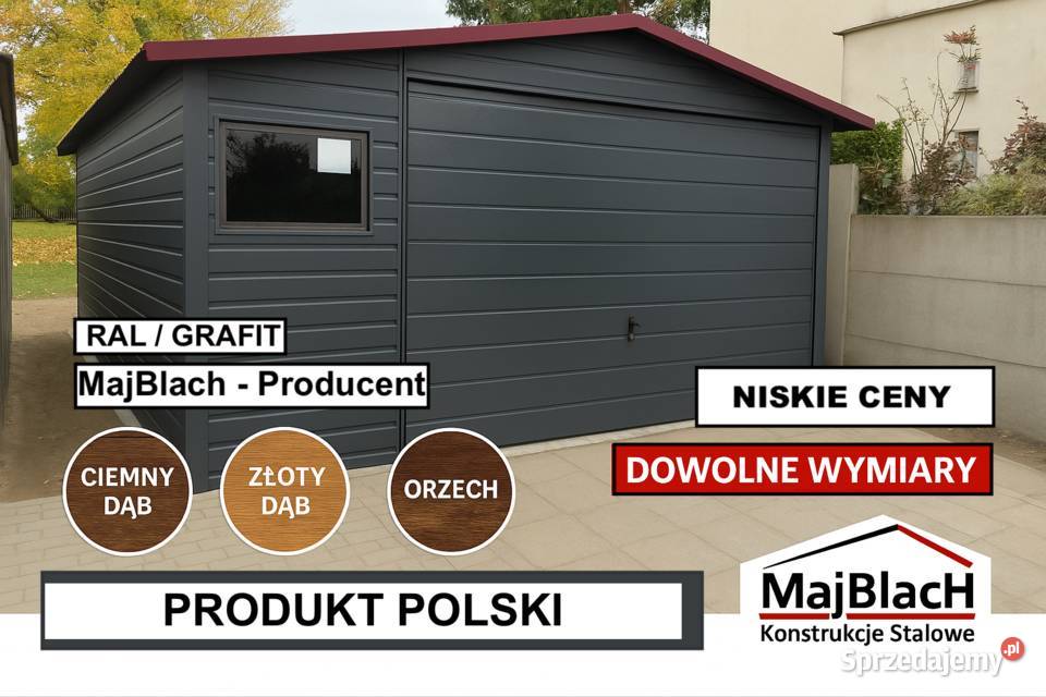 GRAFITOWY Garaż Blaszany BlaszakMagazyn SZYBKI Tarnowskie Góry