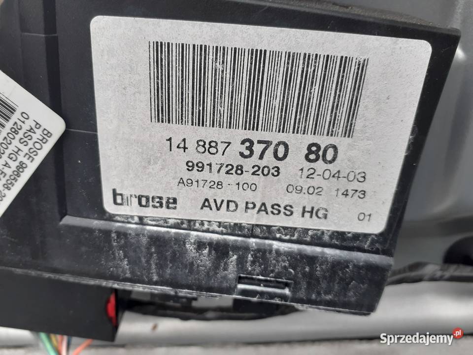 PEUGEOT 807 SILNICZEK SZYBY PRZÓD PRAWY Ostrów Wielkopolski