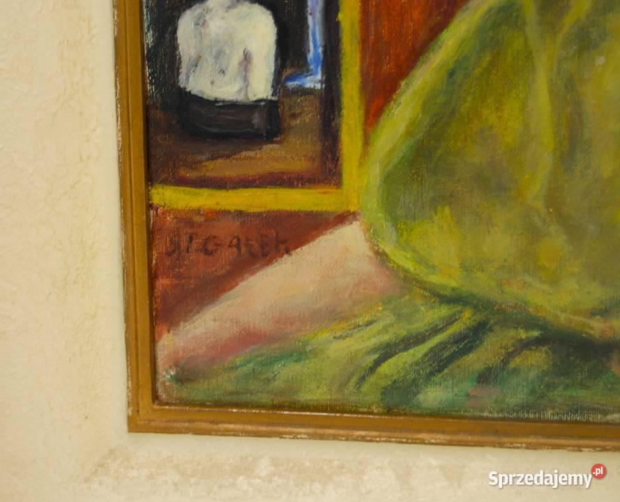 Stanisław Gałek 18761961 Portret kobiety olej wielkopolskie Poznań