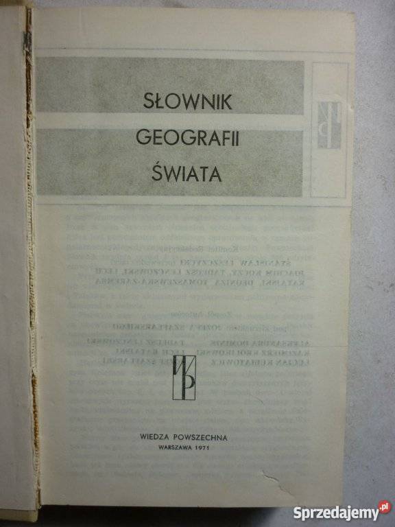 SŁOWNIK GEOGRAFII ŚWIATA
