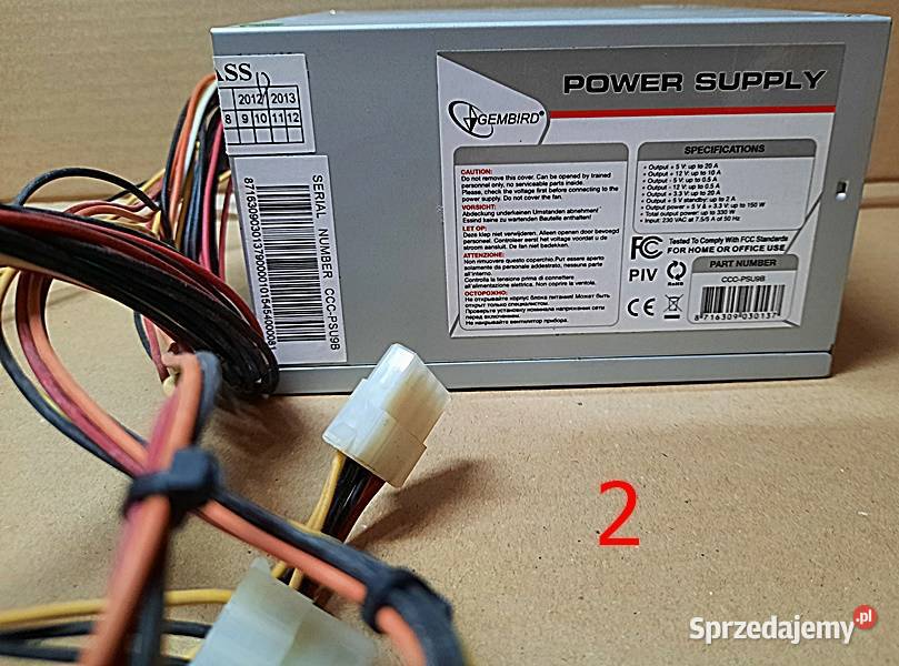 Zasilacz ATX Gembird Power Supply 330 W Obudowy i zasilanie sprzedam