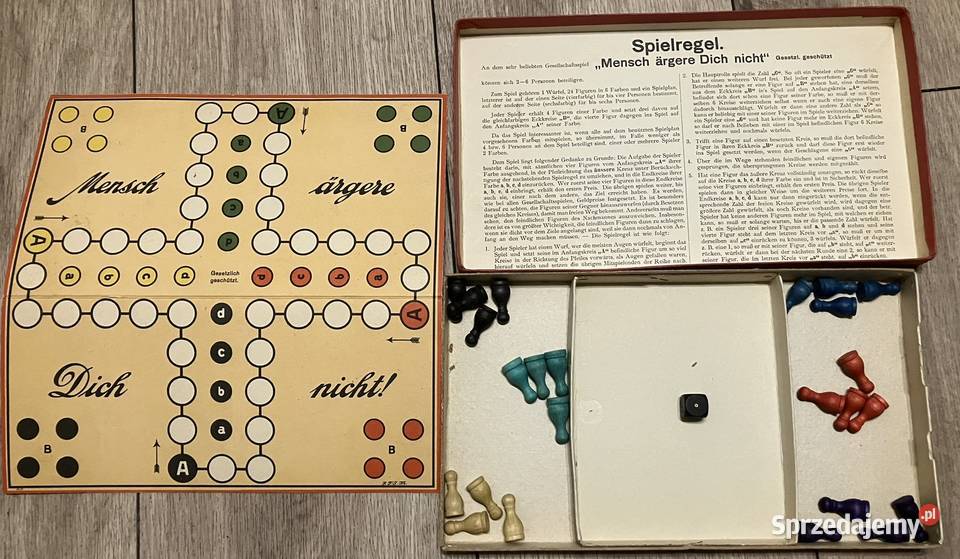 Stara gra planszowa CHIŃCZYK Mensch argere dich mazowieckie Warszawa