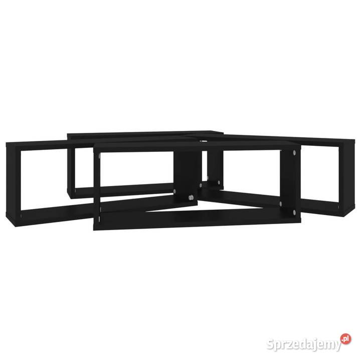 Półki ścienne kostki 4 czarne 60x15x23 WM807137 Półki