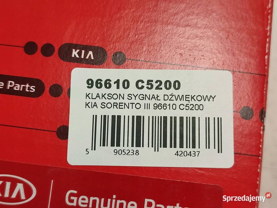 KLAKSON SYGNAŁ DŹWIĘKOWY KIA SORENTO III AT osobowe