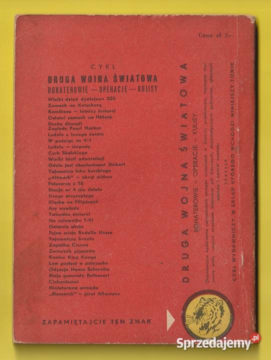 ŻÓŁTY TYGRYS PLAN E27 1959 łódzkie Łódź