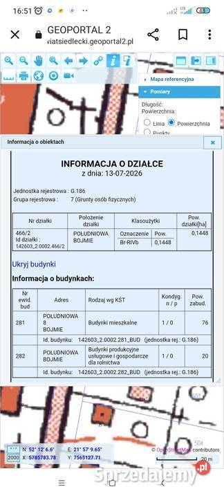 Dom z działką Sprzedaż Bojmie