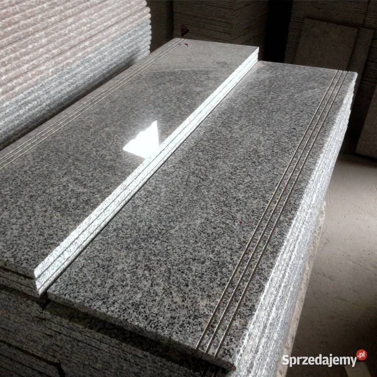GRANIT na schody 120x30x2 KAMIEŃ naturalny szary Łask