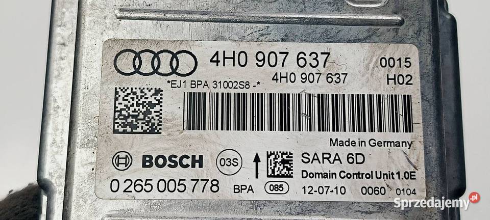 MODUŁ AUDI A8 D4 4H0907637 Lipno