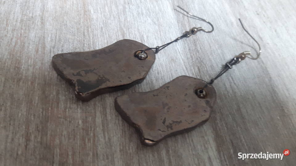 Kolczyki ceramiczne ręcznie wykonane Kolczyki Otwock
