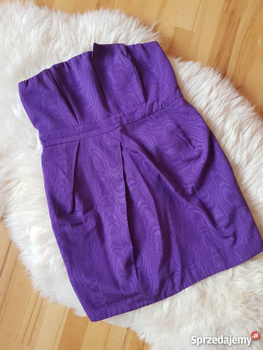Fioletowa sukienka bombka gorsetowa Look 40 42 podkarpackie Jasło