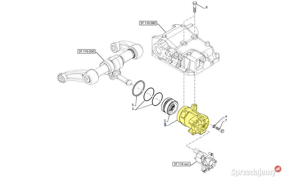 Cylinder siłownika podnośnika Case Ford Holland Białystok