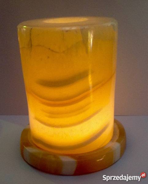 Alabastrowy lampion Świecznik z alabastru Szczecin