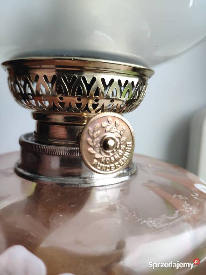 Stara francuska lampa naftowa 33 XIX wiek Antyki, Sztuka, Kolekcje Kraków