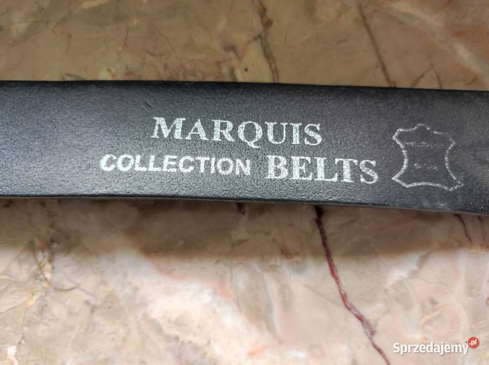 skórzany skórkowy pasek dwie klamry klasyczny ze Kielce