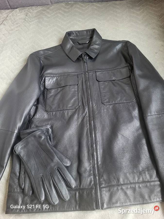 Klasyczna kurtka skórzana męska Massimo Dutti L Częstochowa sprzedam
