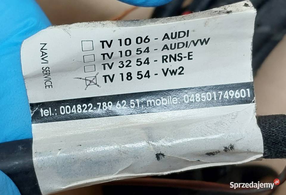 WIĄZKA KABLE INSTALACJA TV VW2 NAVI SERVICE Układ elektryczny Mielęcin