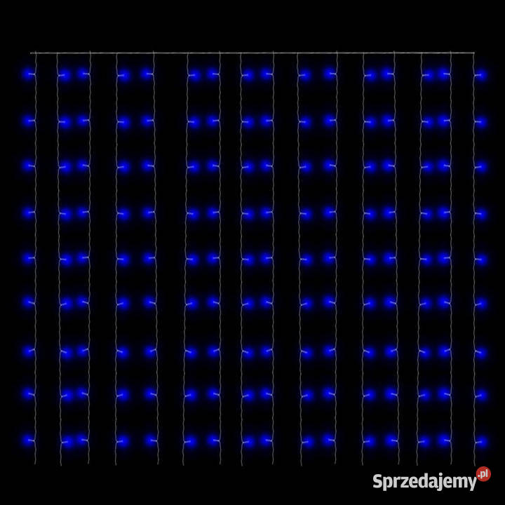 Kurtyna lampek 3x3m 300 niebieskich diod LED 8 sprzedam